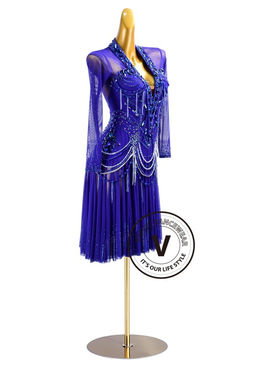 Sapphire Breeze Rhythm Latin Dress for Dance Competition