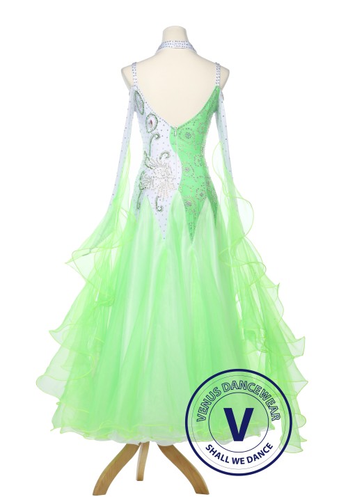 Apple Green Women Ballroom Dance Smooth Standard Waltz Competition Dress