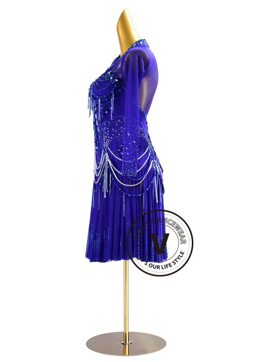 Sapphire Breeze Rhythm Latin Dress for Dance Competition