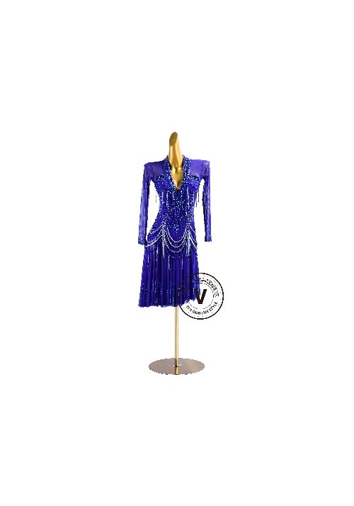 Sapphire Breeze Rhythm Latin Dress for Dance Competition