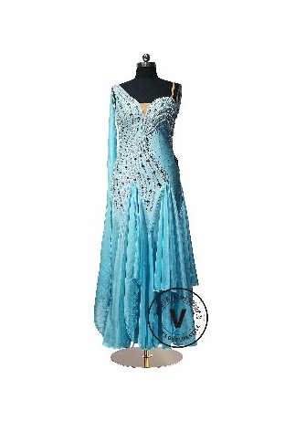 Celestial Grace Waltz Ballroom Dress Smooth Competition Dresses