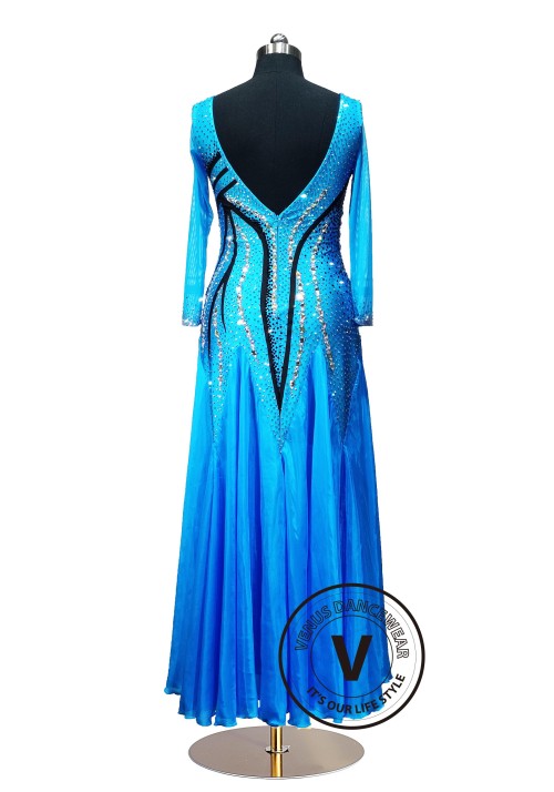 Midnight Tides Waltz Ballroom Dress Smooth Competition Dresses