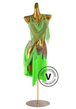 Rhythm Latin Dress for Dance Competition Neon Mirage