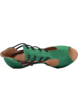Step into style with these vibrant green Latin rhythm dance shoes. The elegant design and comfortable fit make them perfect for