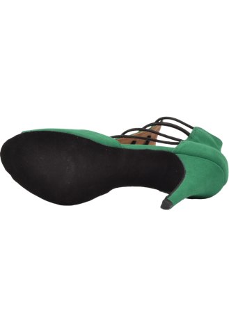 Step into style with these vibrant green Latin rhythm dance shoes. The elegant design and comfortable fit make them perfect for