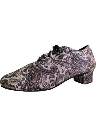 Elegant paisley ballroom dance shoes.