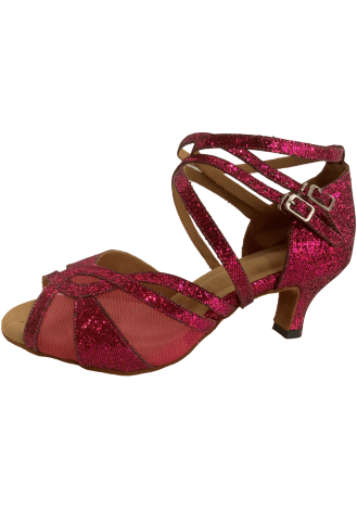 Sparkling pink Latin rhythm dance shoes. Perfect for your next performance.