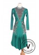 Green Women Ballroom Salsa Latin Rumba Swing Dance Dress