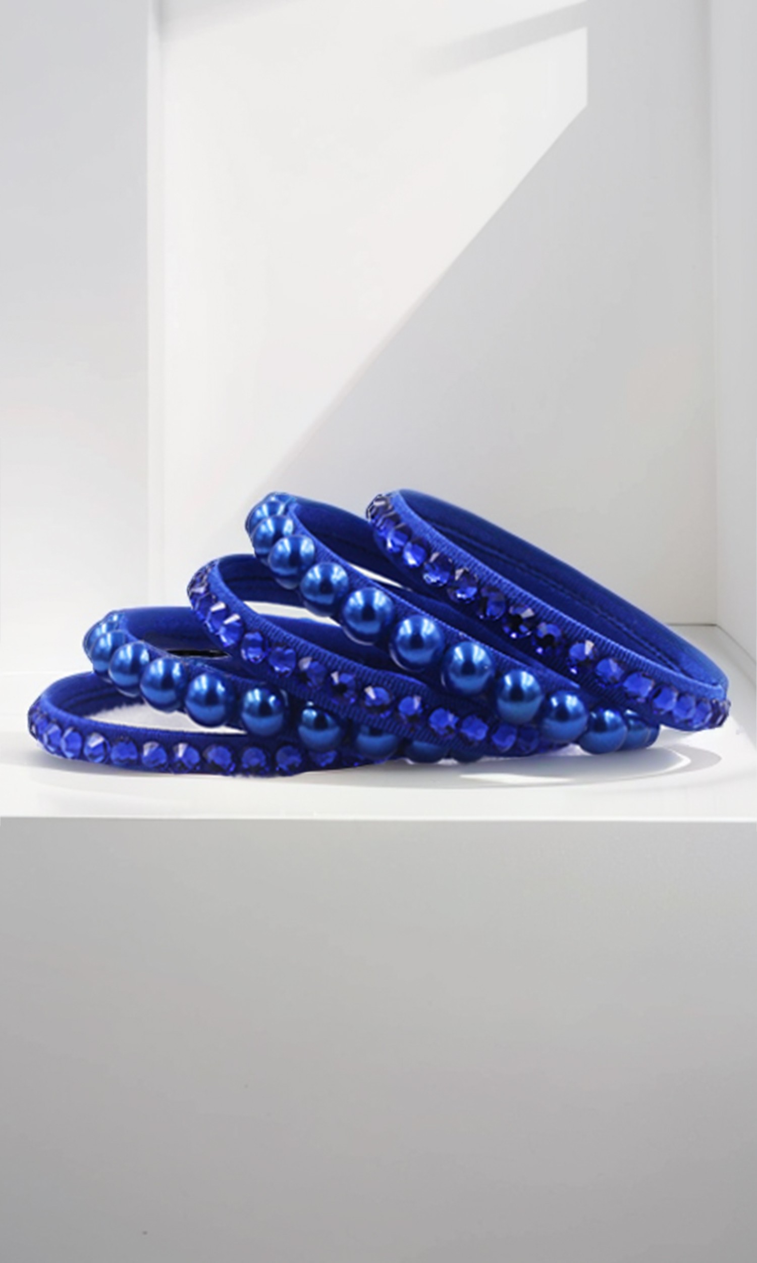 Royal Sapphire Crystal & Pearl Bracelets BBS002