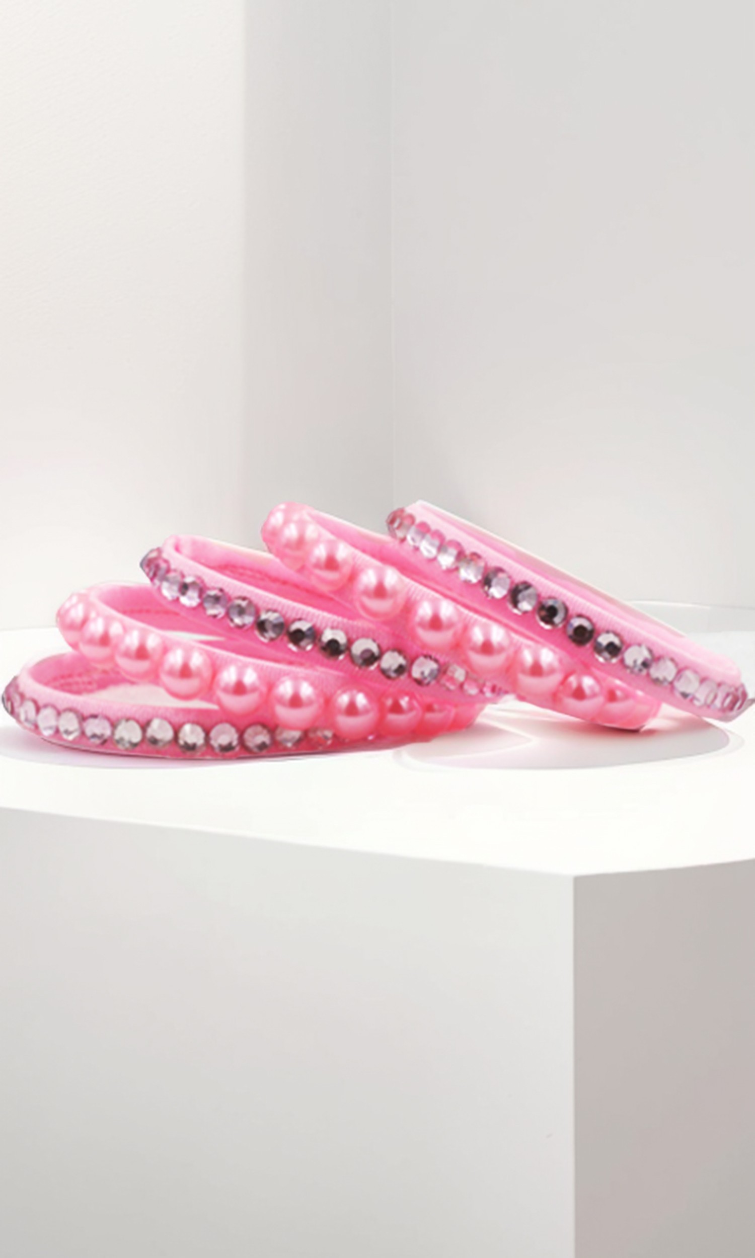 Blush Whisper Pink Crystal & Pearl Bracelets BBS004