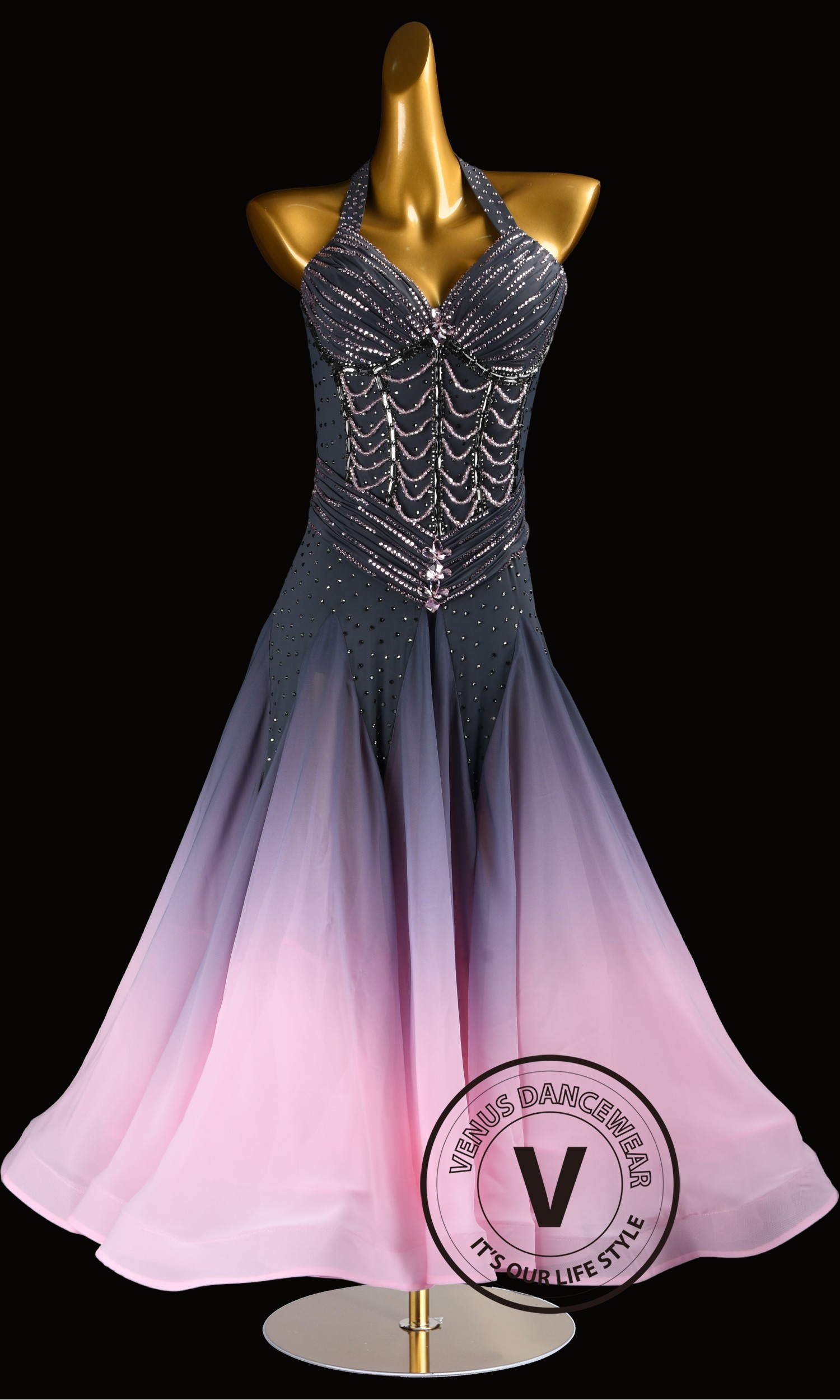 Whispers of Dusk Waltz Ballroom Dress Smooth Competition Dresses