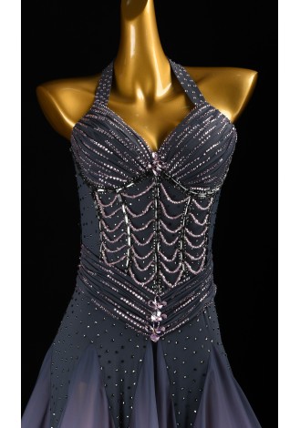 Whispers of Dusk Waltz Ballroom Dress Smooth Competition Dresses