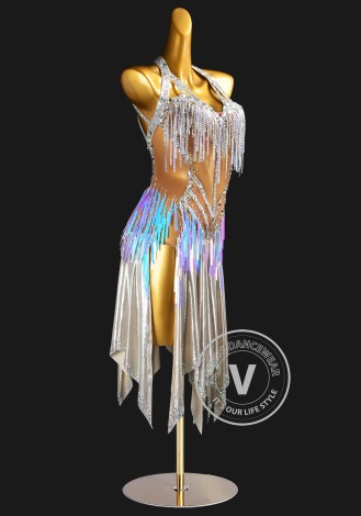 Mermaid Aurora Latin Rhythm Chacha Salsa Rumba Competition Dance Dress