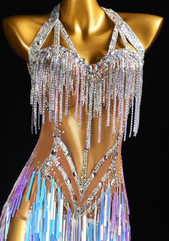 Mermaid Aurora Latin Rhythm Chacha Salsa Rumba Competition Dance Dress