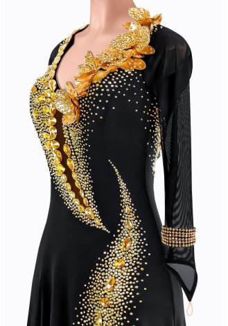 Metallic Orchid Latin Dress TID-LM0955