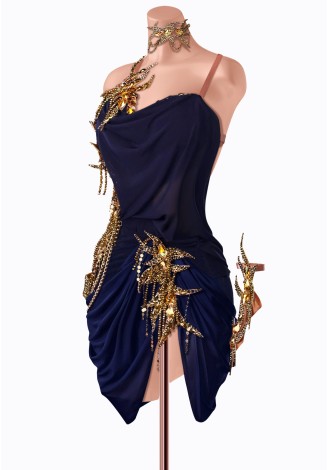 Midnight Chain Latin Dress TID-LM0586