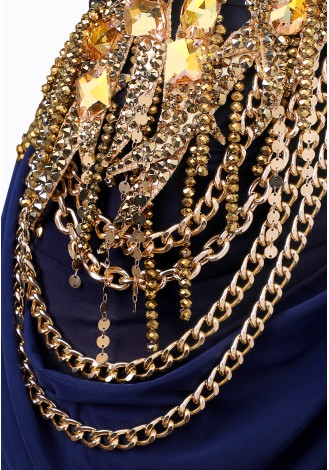 Midnight Chain Latin Dress TID-LM0586