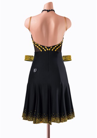 Noir Sparkle Latin Dress TID-LM1098