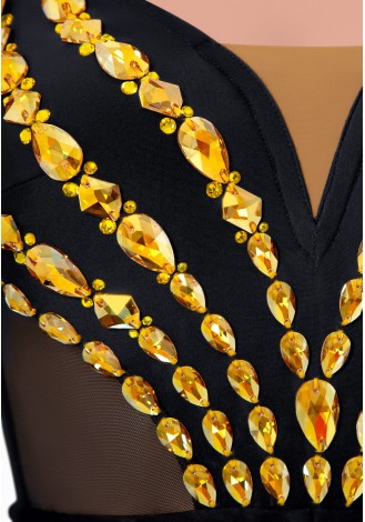 Noir Sparkle Latin Dress TID-LM1098