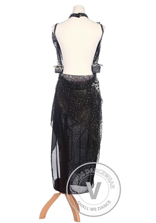 Black American Rhythm Salsa Rumba Competition Dance Dress