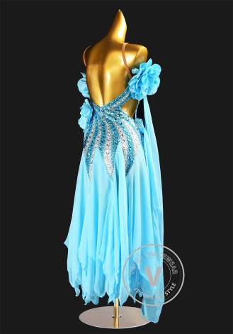 Frosted Grace Waltz Ballroom Dress Smooth Competition Dresses