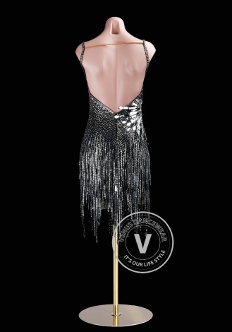 Shadow Gleam Latin Rhythm Chacha Salsa Rumba Competition Dance Dress