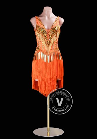 Sunset Desire Latin Rhythm Chacha Salsa Rumba Competition Dance Dress