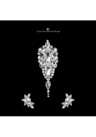 Clear Elegance one-set Jewelry Earrings Headpiece TJ011