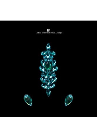 Blue Elegance one-set Jewelry Earrings Headpiece TJ012