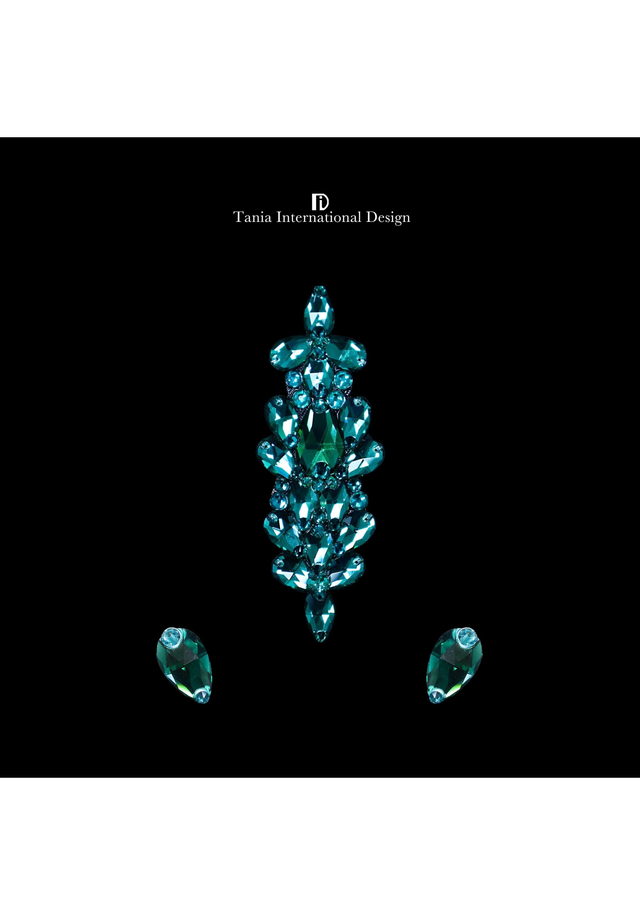 Blue Elegance one-set Jewelry Earrings Headpiece TJ012