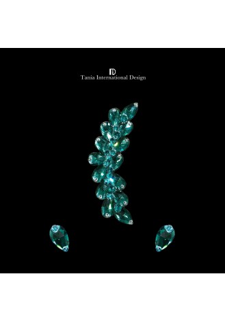 Blue Elegance one-set Jewelry Earrings Headpiece TJ013