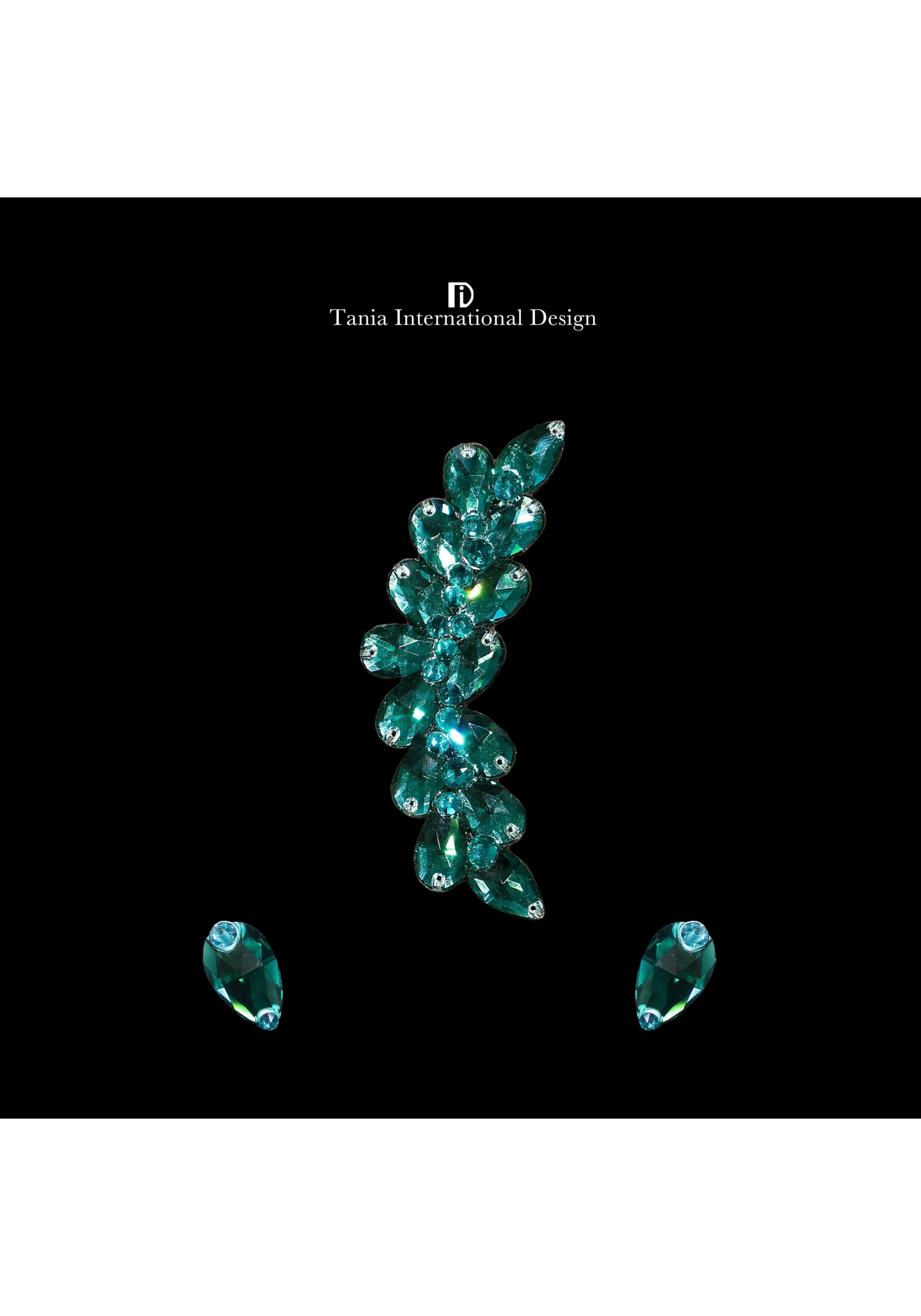 Blue Elegance one-set Jewelry Earrings Headpiece TJ013