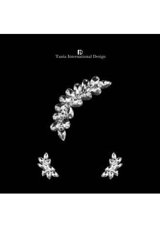 Clear Elegance one-set Jewelry Earrings Headpiece TN021