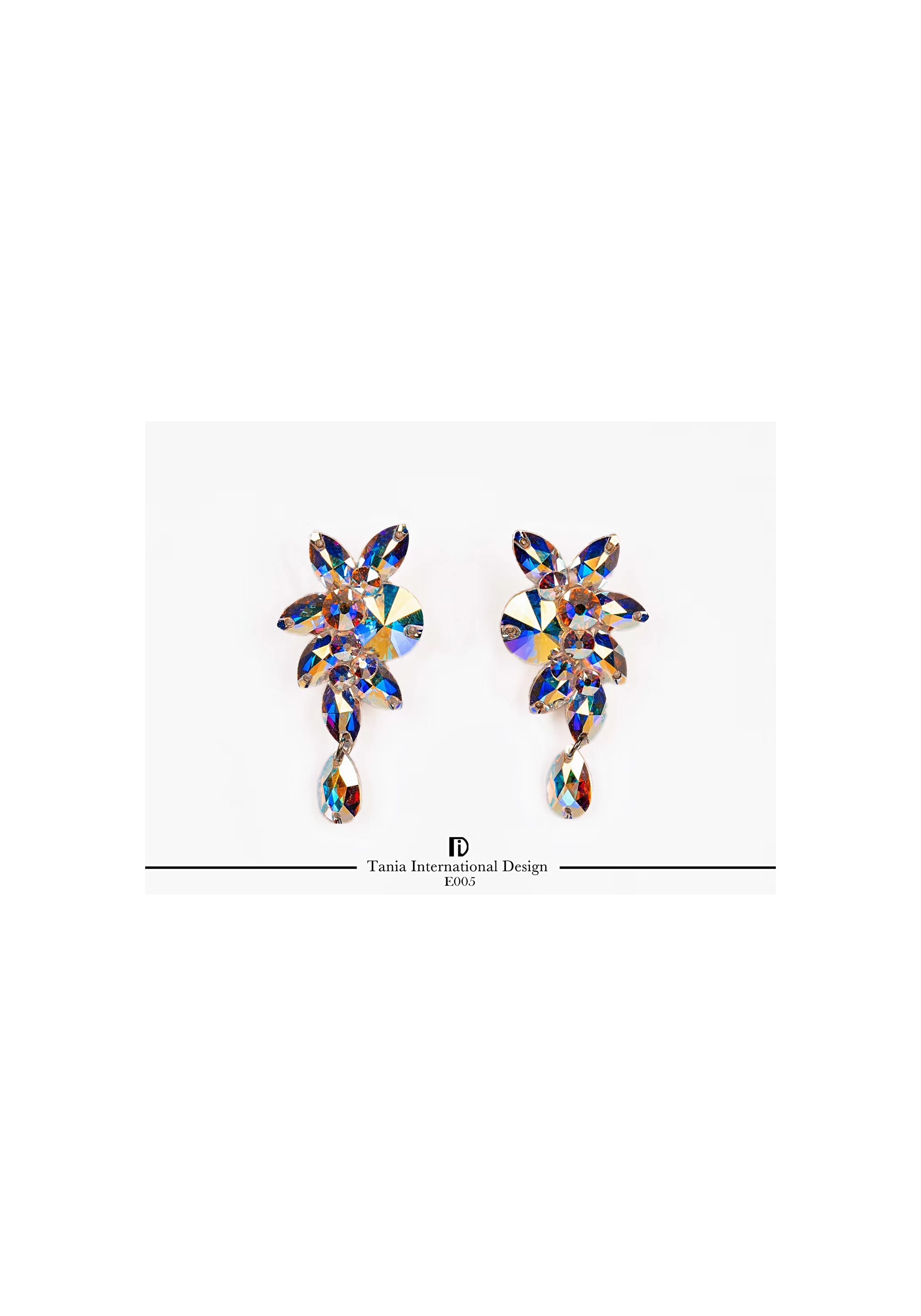 Aurora Spark AB Crystals Earrings TE005