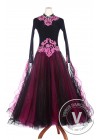 Black Rose Elegant Ballroom Waltz Tango Standard Competition Dress