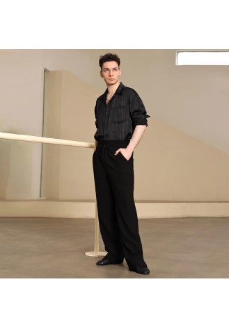UDANCE Men's Latin Dance Pants Standard Ballroom Practice Performance Trousers A29
