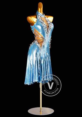 Skyline Gleam Latin Rhythm Chacha Salsa Rumba Competition Dance Dress