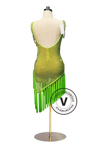 Neon Temptress Latin Rhythm Chacha Salsa Rumba Competition Dance Dress