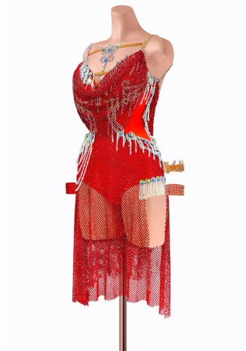 Ruby Fishnet Latin Dress TID-LM0814