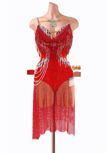 Ruby Fishnet Latin Dress TID-LM0814