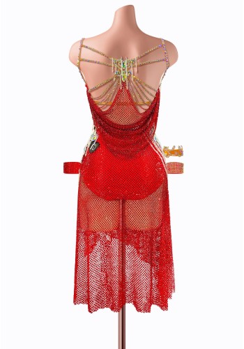 Ruby Fishnet Latin Dress TID-LM0814