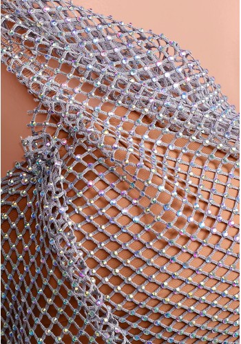 Draped Fishnet Latin Dress TID-LM0580