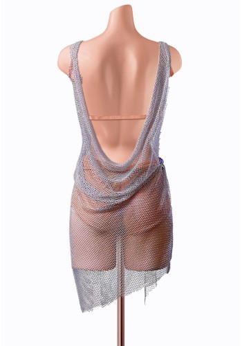 Draped Fishnet Latin Dress TID-LM0580