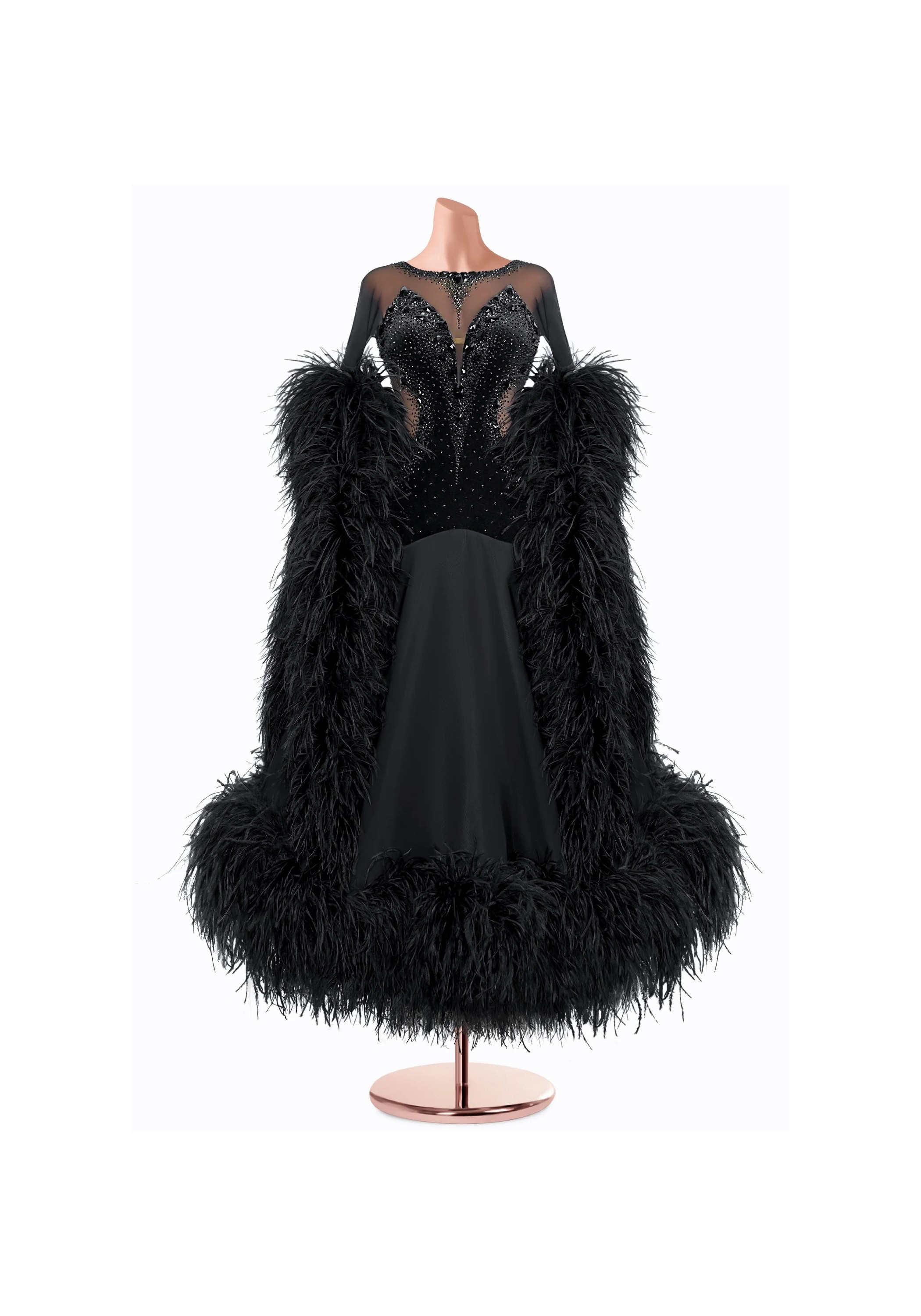 Darkness Delight Ballroom Gown TID-BM0993