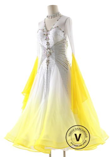 Golden Dawn Glow Ballroom Smooth Dance Competition Dress