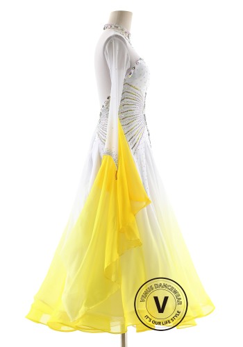 Golden Dawn Glow Ballroom Smooth Dance Competition Dress