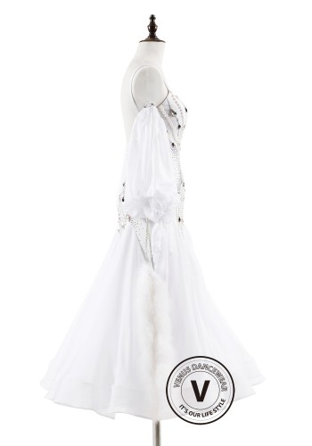 Pearl Spiral Grace Ballroom Smooth Dance Competition Dress