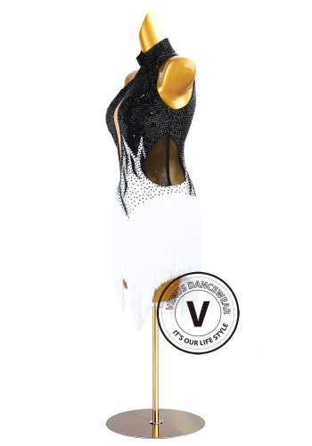 Obsidian Flame Latin Rhythm Chacha Salsa Rumba Competition Dance Dress