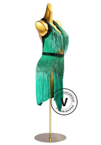 Jade Motion Latin Rhythm Chacha Salsa Rumba Competition Dance Dress