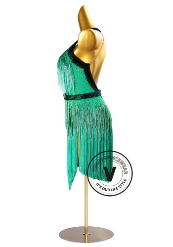 Jade Motion Latin Rhythm Chacha Salsa Rumba Competition Dance Dress